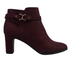 Charter Club Womens Pixxy Faux Suede Booties Dress Boots, Wine, Size 10 M